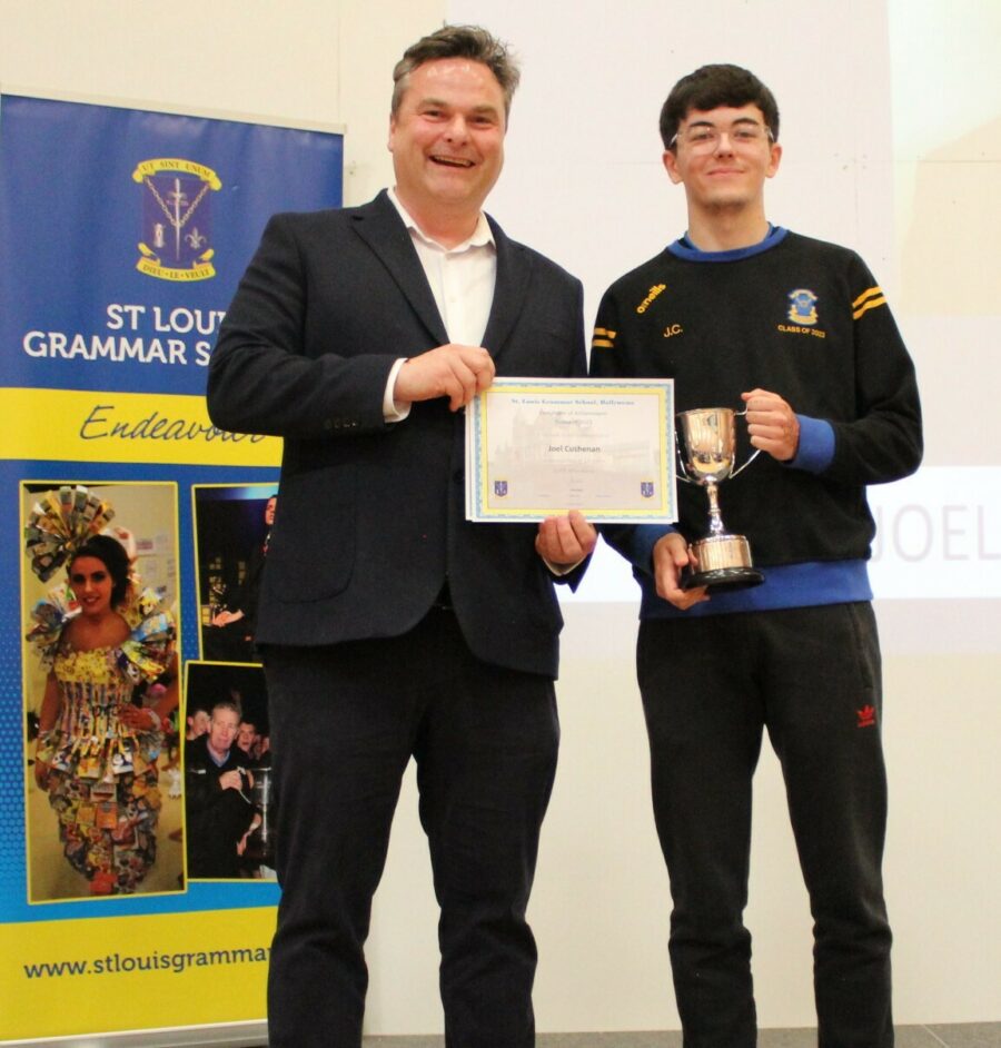 Joel Cushenan Top Achiever in A Level History and 14 years full attendance